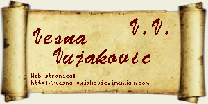Vesna Vujaković vizit kartica